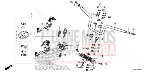 TUYAU DE GUIDON MSX125G de 2016